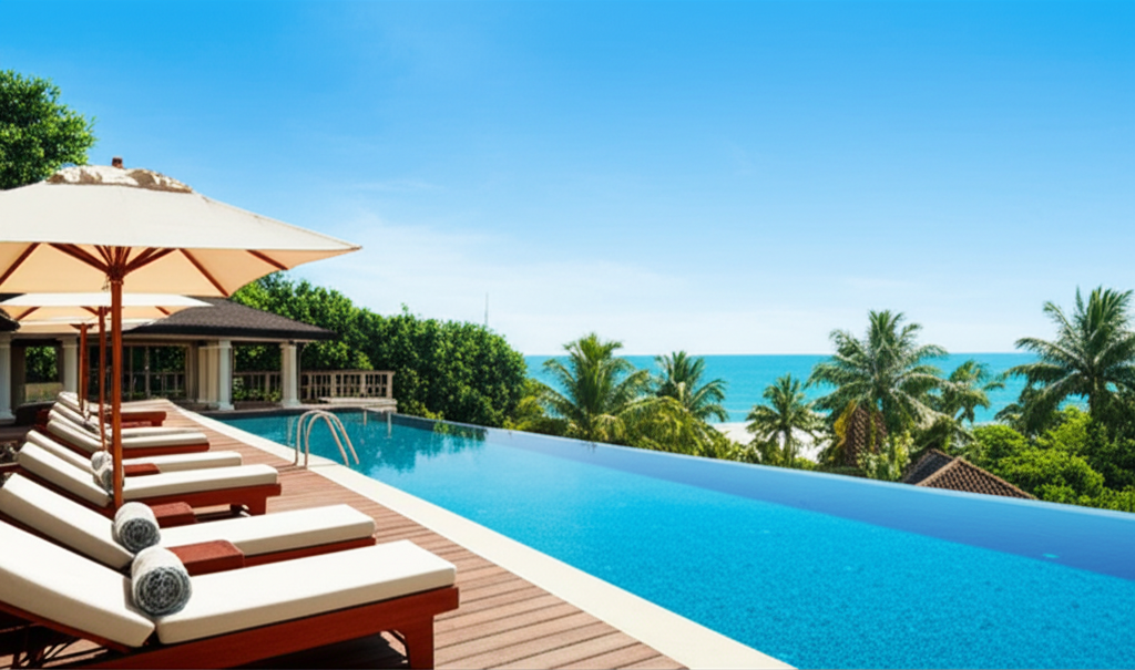 Generate a high-quality, relevant image prompt for an article about: Sri Lanka Hotel: Stunning Luxur